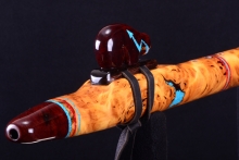 Yellow Cedar Burl Native American Flute, Minor, Low F-4, #H23K